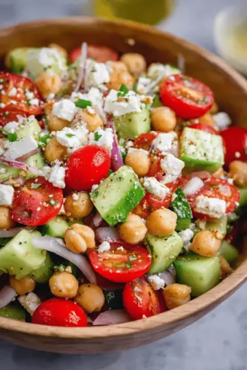 Easy Chickpea Feta Salad