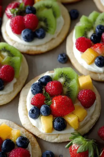 Sugar Cookie Fruit Pizzas (Chewy Version)