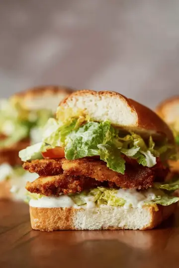 Crispy Chicken Caesar Sandwiches.