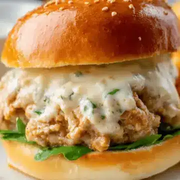 Chicken Alfredo Sloppy Joes