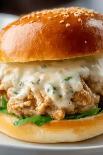 Chicken Alfredo Sloppy Joes