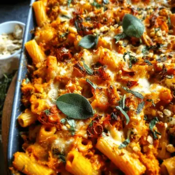 Pasta Bake with Pumpkin Tomato Sauce