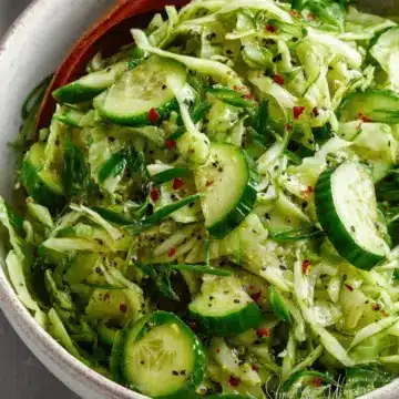 Green Cabbage Cucumber Salad