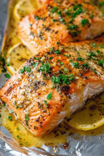 Sheet Pan Lemon Garlic Butter Salmon