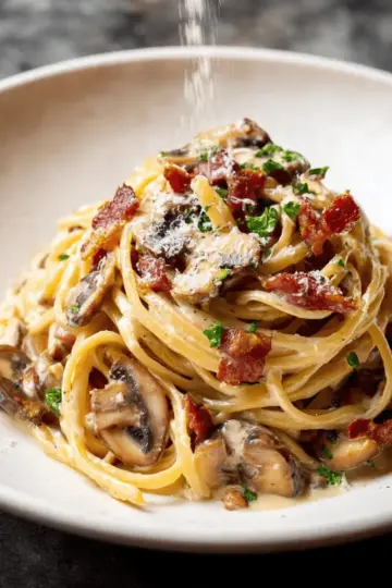 Creamy Bacon and Mushroom Pasta