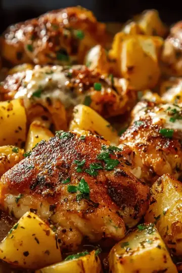 garlic parmesan Chicken Potatoes