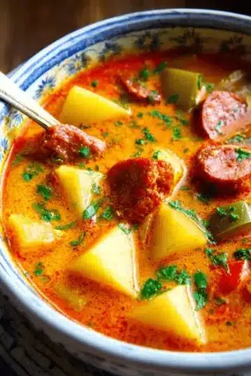 Spanish Potato Soup with Chorizo