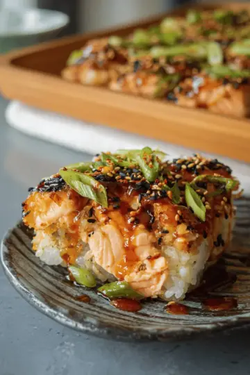 Spicy Salmon Sushi Bake