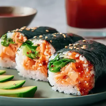Spicy Salmon Sushi Roll-Ups