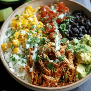 Slow Cooker Chicken Burrito Bowl