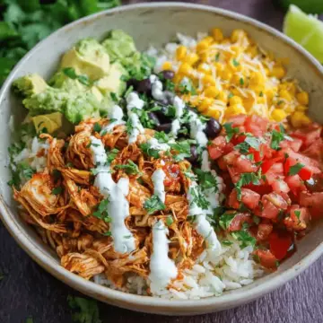 Slow Cooker Chicken Burrito Bowl