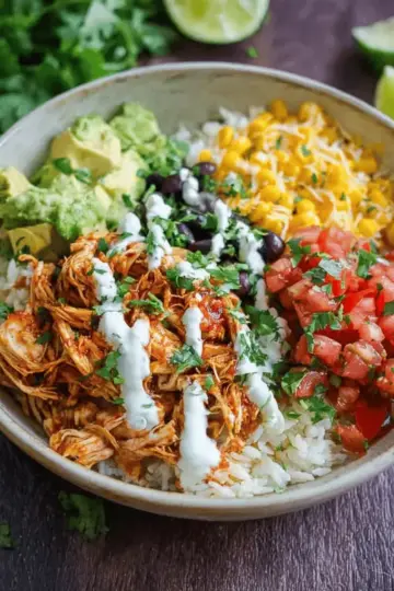 Slow Cooker Chicken Burrito Bowl