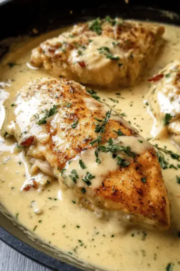 Creamy Chicken in White Wine Sauce