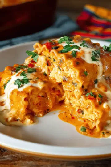 Southwest Chicken Lasagna Roll Ups