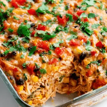 Easy Chicken Burrito Casserole