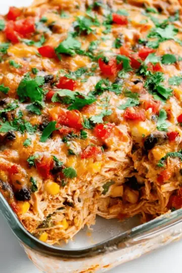 Easy Chicken Burrito Casserole