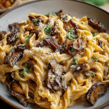 Caramelized Leek and Mushroom Gruyere Pasta