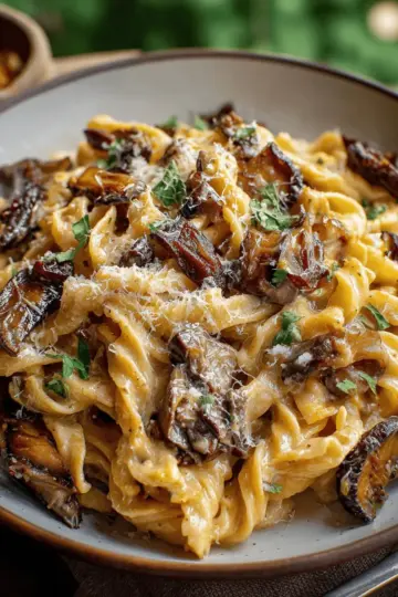 Caramelized Leek and Mushroom Gruyere Pasta
