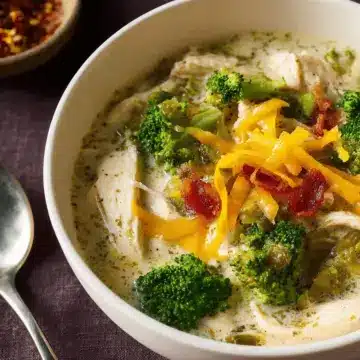 Slow-Cooker Loaded Broccoli & Chicken Soup