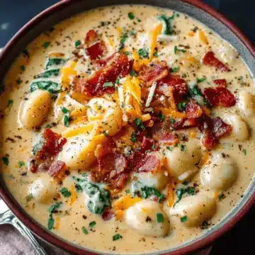 Bacon Cheddar Gnocchi Soup
