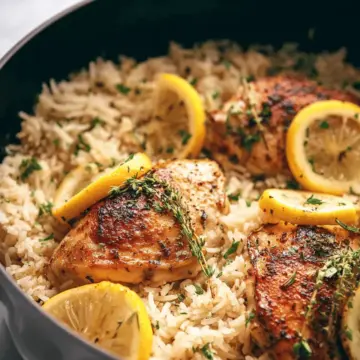 One Pot Lemon Herb Chicken and Rice
