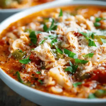 Crockpot Chicken Parmesan Soup (Slow Cooker)