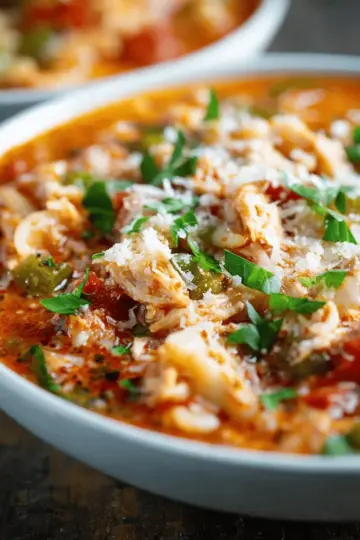 Crockpot Chicken Parmesan Soup (Slow Cooker)
