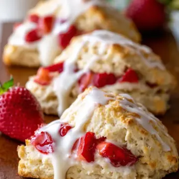 Strawberry Lemon Cream Scones
