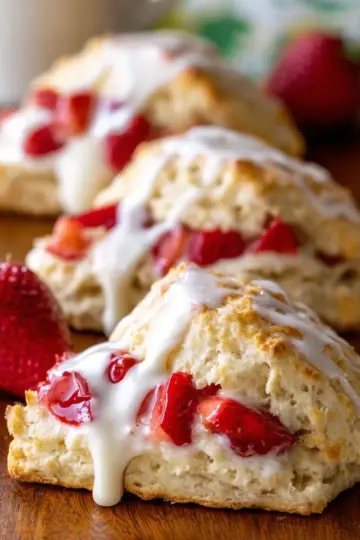 Strawberry Lemon Cream Scones