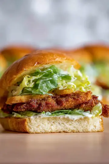 Crispy Chicken Caesar Sandwiches.