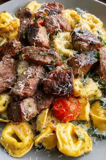 Garlic Parmesan Steak Tortellini