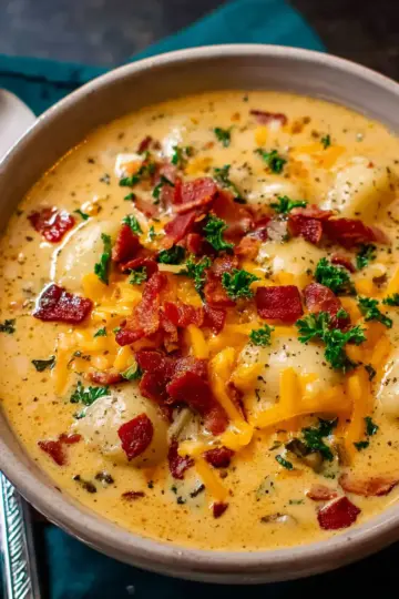 Bacon Cheddar Gnocchi Soup