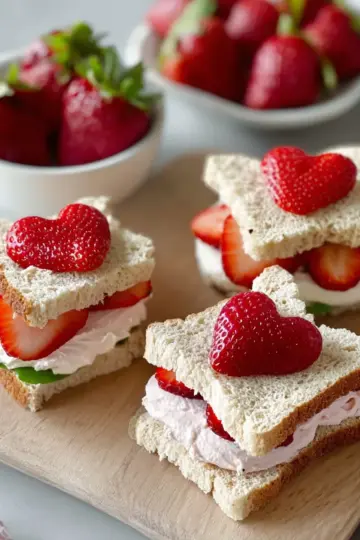 Easy Strawberry Tea Sandwiches