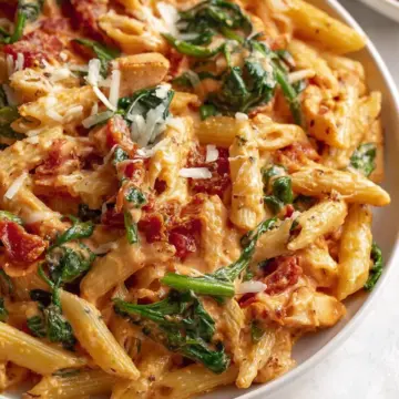 Creamy Tomato and Spinach Pasta