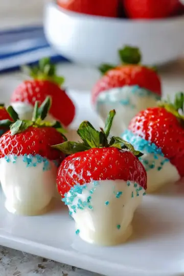 White Chocolate Dipped Strawberries