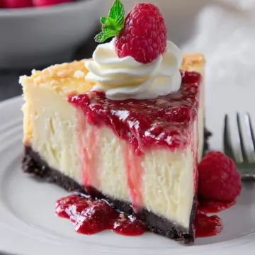White Chocolate Raspberry Cheesecake