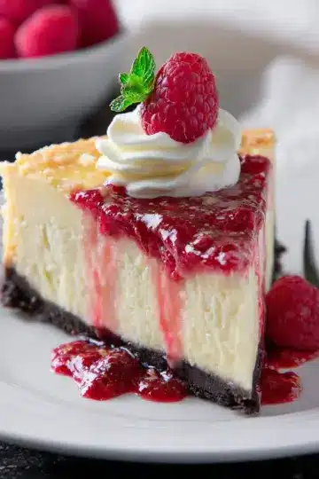 White Chocolate Raspberry Cheesecake