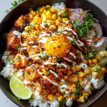 Street Corn Chicken Rice Bowl