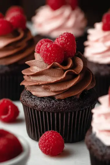Chocolate Raspberry Cupcakes