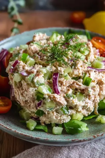 High Protein Cottage Cheese Tuna Salad