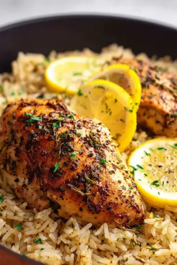 One Pot Lemon Herb Chicken and Rice
