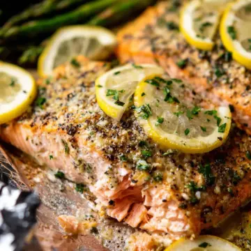 Baked Lemon Garlic Butter Salmon