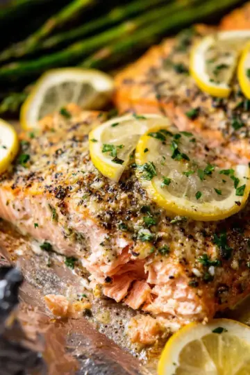 Baked Lemon Garlic Butter Salmon