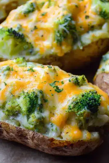 Twice-Baked Potatoes with Broccoli and Cheddar (Family Approved)