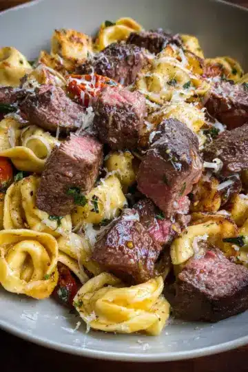 Garlic Parmesan Steak Tortellini