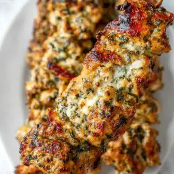 Ranch Garlic Parmesan Chicken Skewers
