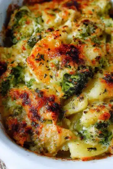 Cheesy Broccoli and Potato Bake