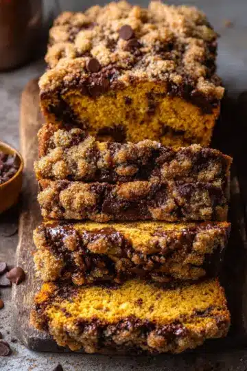 Pumpkin Chocolate Chip Streusel Bread