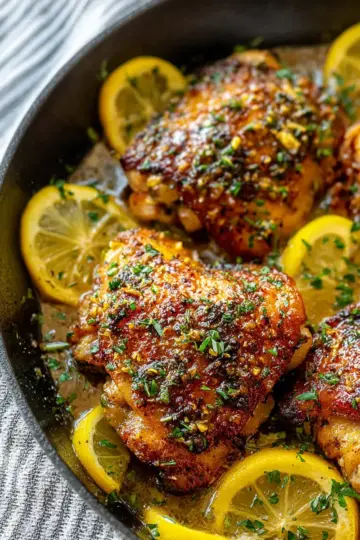 Easy Lemon Garlic Butter Chicken Thighs Recipe