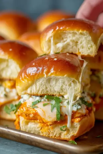 Sheet Pan Buffalo Chicken Sliders